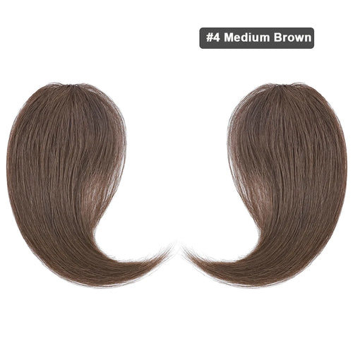 Sego 2PCS/set Human Hair Side Bangs Clip in Bangs Real Human Hair Bang Natural Clip on Side Bang Straight Fringe Hair Extension
