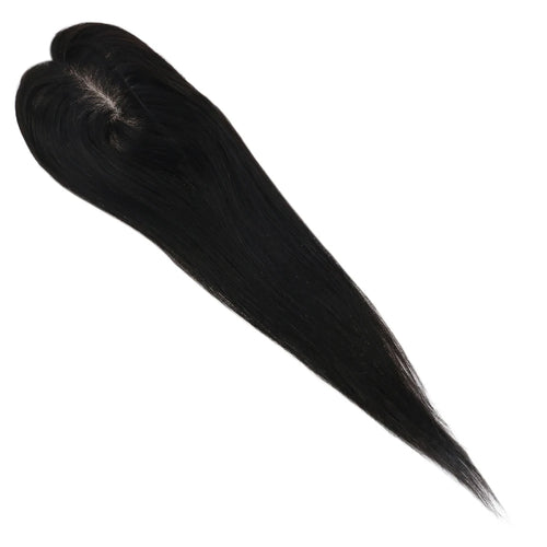 Ugeat Hair Topper For Women Natural Human Blonde Hair Extensions Mono Base 3x5inch Women Toupee Invisible Free Part Hair Toppers