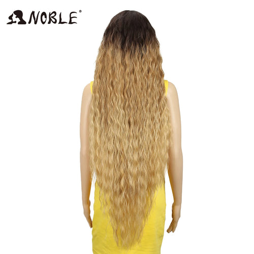 Noble Cosplay Synthetic Lace Wigs For Black Women Long Curly Hair 42 Inch Cosplay Blonde Ombre Lace Front Wig Synthetic Lace Wig