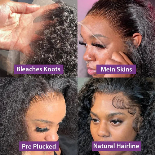 36 34 Inch Deep Wave Frontal Wig 13X6 Lace Brazilian Human Hair Wig 13x4 Lace Frontal Wig Kinky Curly Human Hair Wig For Women