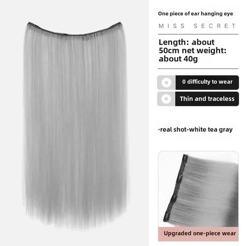Pink Hair Extension Piece Invisible Traceless Inner Dyed Highlighted Hair Extensions Full Volume Colorful Hair Pieces