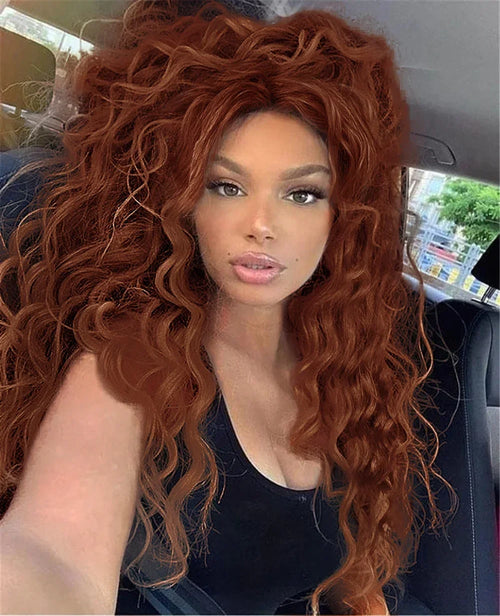 Womens Wig Long Synthetic Hair Ombre Blonde Curly Wigs Female Natural Wavy Drag Queen Regular Wig 80s Gradient Wigs for Student