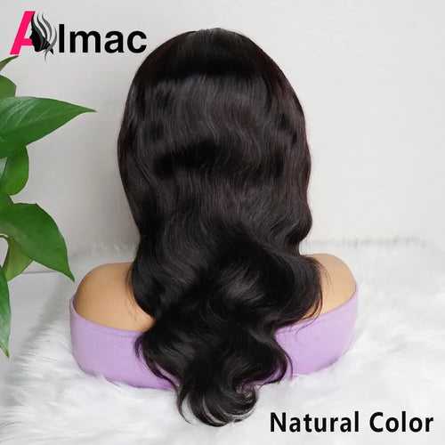 Ombre Honey Blonde Body Wave Closure Wig Indian Remy Human Hair 4x1 T Part Transparent Lace Wig 1B27/30 Color Pre-Plucked Almac