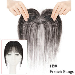 Rich Choices Clip In Air Bang Natural Human Hair French Bangs Invisible Edgeless Replacement Fringe Forehead Hairline For Women