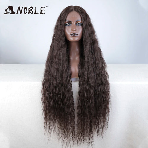 Noble Cosplay Synthetic Lace Wigs For Black Women Long Curly Hair 42 Inch Cosplay Blonde Ombre Lace Front Wig Synthetic Lace Wig