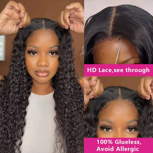 36 34 Inch Deep Wave Frontal Wig 13X6 Lace Brazilian Human Hair Wig 13x4 Lace Frontal Wig Kinky Curly Human Hair Wig For Women