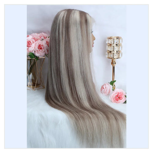 Ash Blonde Highlight Body Wave Human Hair Wig Blonde 613 Hd Lace Frontal Wig 13x6 Vietnamese Raw Hair Wigs For Women 250 Density