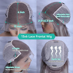 Ash Blonde Body Wave Human Hair Wig – 13x6 HD Lace Frontal