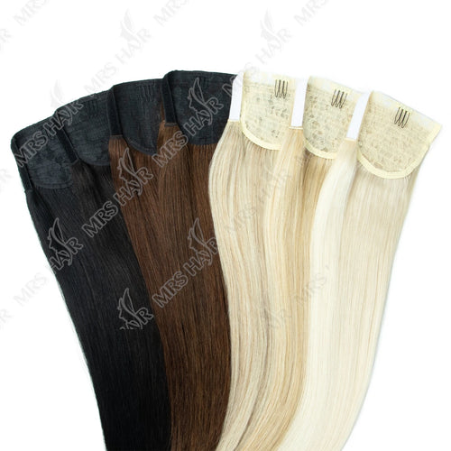 MRSHAIR Ponytail Human Hair Real Natural Hair Extensions Remy Hair Horsetail Clip On Ponytail Extensions Blonde Brown Black