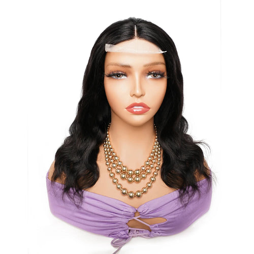 Ombre Honey Blonde Body Wave Closure Wig Indian Remy Human Hair 4x1 T Part Transparent Lace Wig 1B27/30 Color Pre-Plucked Almac