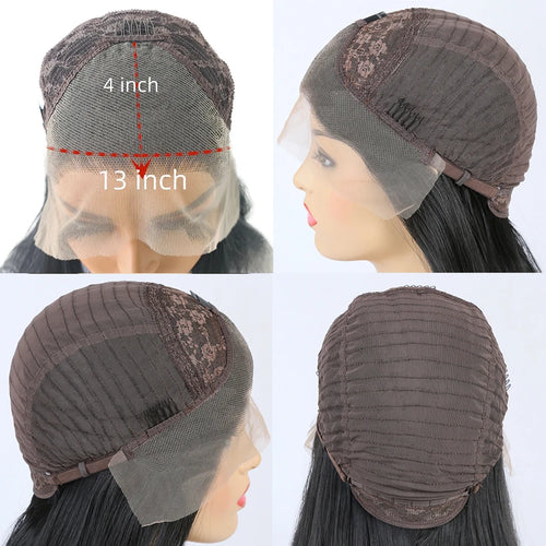 AIMEYA Synthetic Lace Front Wigs for Women Natural Hairline Synthetic Hair Lace Wig Long Brown Wig PrePlucked Cosplay Woman Wigs