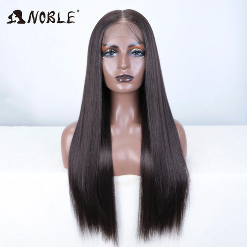 Noble Synthetic Lace Front Wig 13X7 Straight Baby Hair Wig 30 Inch Lace Wig For Women Lace Front Wig Ombre Blonde Cosplay Wig
