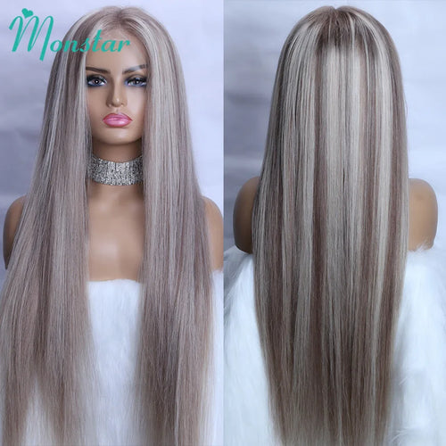 Ash Blonde Highlight Body Wave Human Hair Wig Blonde 613 Hd Lace Frontal Wig 13x6 Vietnamese Raw Hair Wigs For Women 250 Density