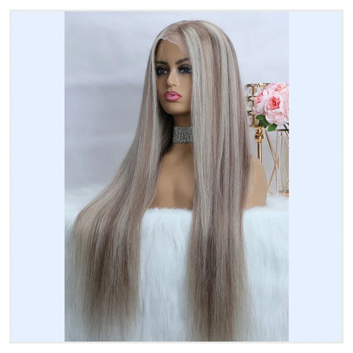 Ash Blonde Highlight Body Wave Human Hair Wig Blonde 613 Hd Lace Frontal Wig 13x6 Vietnamese Raw Hair Wigs For Women 250 Density
