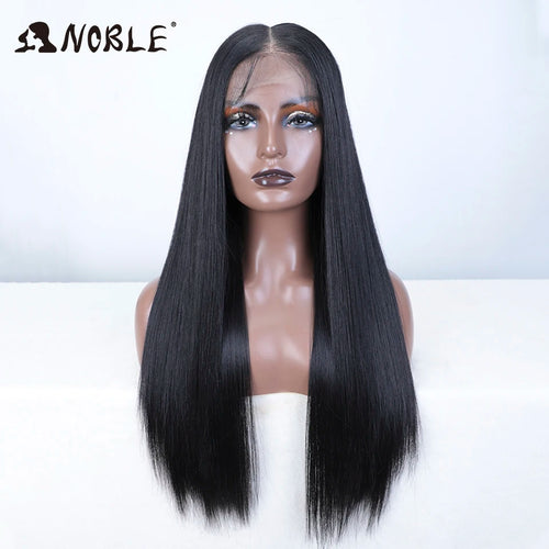 Noble Synthetic Lace Front Wig 13X7 Straight Baby Hair Wig 30 Inch Lace Wig For Women Lace Front Wig Ombre Blonde Cosplay Wig