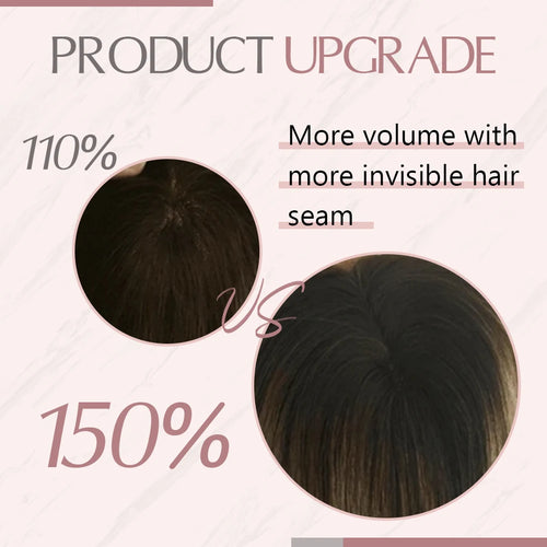 Ugeat Hair Topper For Women Natural Human Blonde Hair Extensions Mono Base 3x5inch Women Toupee Invisible Free Part Hair Toppers