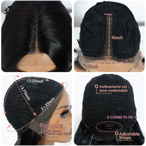 Noble Synthetic Lace Front Wig Straight Bangs Lace Wig 14 Inc Cosplay Ombre Blonde Wigs For Women Lace Wig Synthetic Lace Wig