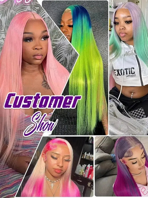 30 32 Inches HD Transparent 613 Blonde Straight 200 Density 13x4 13x6 Lace Front Human Hair Wigs For Women