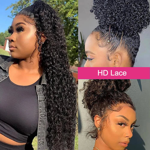 250 High Density Curly 13x6 Hd Lace Frontal Human Hair Wigs Invisible Strap Pre Plucked Deep Wave 360 Lace Front Wig Human Hair