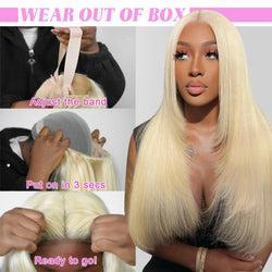 Glueless Wig 613 Blonde Body Wave 5X5 Ready and Go Glueless Human Hair Wig Vietaese Raw Human Hair Hd Lace Frontal Wig For Women