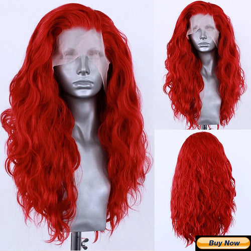 AIMEYA Synthetic Lace Front Wigs for Women Natural Hairline Synthetic Hair Lace Wig Long Brown Wig PrePlucked Cosplay Woman Wigs