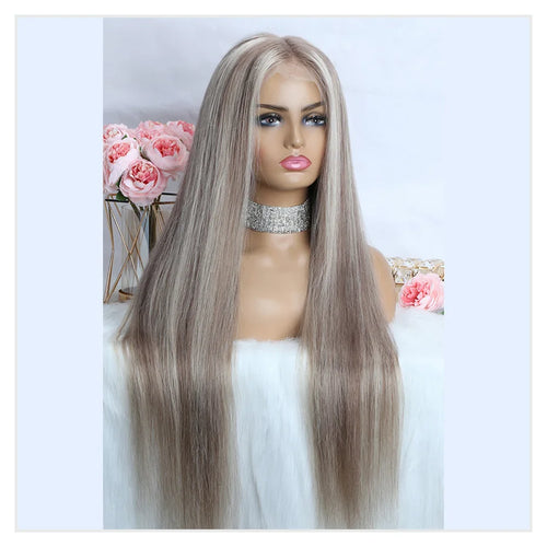 Ash Blonde Highlight Body Wave Human Hair Wig Blonde 613 Hd Lace Frontal Wig 13x6 Vietnamese Raw Hair Wigs For Women 250 Density