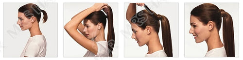 MRSHAIR Ponytail Human Hair Real Natural Hair Extensions Remy Hair Horsetail Clip On Ponytail Extensions Blonde Brown Black