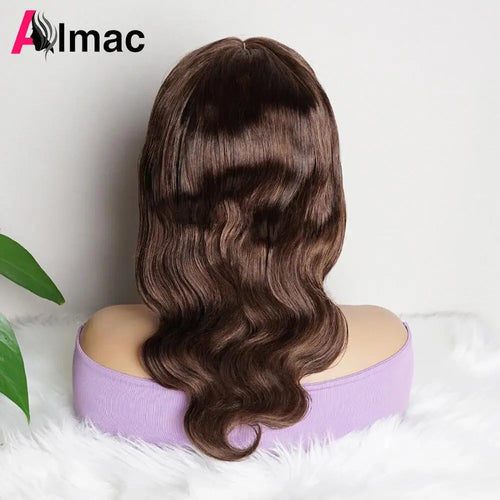 Ombre Honey Blonde Body Wave Closure Wig Indian Remy Human Hair 4x1 T Part Transparent Lace Wig 1B27/30 Color Pre-Plucked Almac