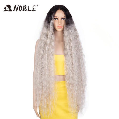 Noble Cosplay Synthetic Lace Wigs For Black Women Long Curly Hair 42 Inch Cosplay Blonde Ombre Lace Front Wig Synthetic Lace Wig