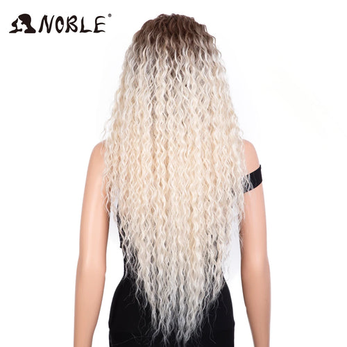 Noble Synthetic Lace Front Wig 30 Inch Long Curly Hair Wigs Kinky Curly Wigs For Women Blonde Wig Lheaper Natural Wig Lace Wig