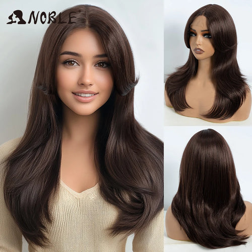 Noble Synthetic Lace Front Wig Straight Bangs Lace Wig 14 Inc Cosplay Ombre Blonde Wigs For Women Lace Wig Synthetic Lace Wig