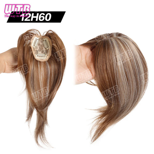 WTB Synthetic Bangs Clip-In Bangs Extension Natural Fake Fringe Topper Hairpiece Invisible Clourse Bangs Covers Hairpieces Hair