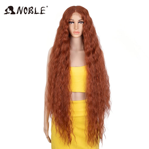 Noble Cosplay Synthetic Lace Wigs For Black Women Long Curly Hair 42 Inch Cosplay Blonde Ombre Lace Front Wig Synthetic Lace Wig