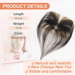 Rich Choices Clip In Air Bang Natural Human Hair French Bangs Invisible Edgeless Replacement Fringe Forehead Hairline For Women