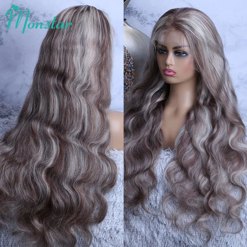Ash Blonde Highlight Body Wave Human Hair Wig Blonde 613 Hd Lace Frontal Wig 13x6 Vietnamese Raw Hair Wigs For Women 250 Density