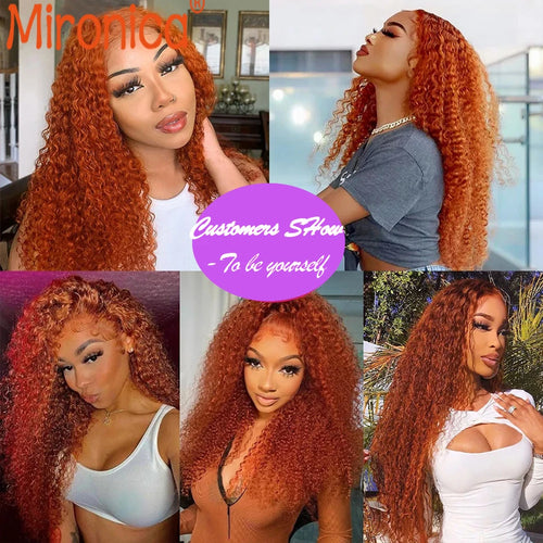 Deep Wave Bundles Human Brazilian Remy Hair Extensions Orange Ginger Color Hair Weaving Double Wefts Free Shipping 1/3/4 Pieces