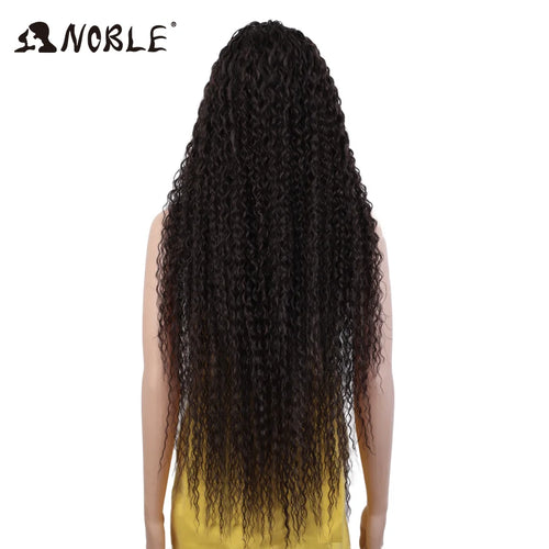 Noble Synthetic Lace Front Wig Long Curly 38 Inch Red Wig For Women Afro Kinky Curly Lace Front Wig Cosplay Blonde Lace Wig