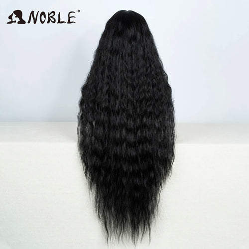 Noble Cosplay Synthetic Lace Wigs For Black Women Long Curly Hair 42 Inch Cosplay Blonde Ombre Lace Front Wig Synthetic Lace Wig