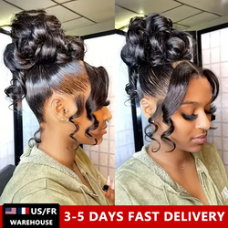 Cur Wig Body Wave 360 Full Lace Front Wig Human Hair Pre Plucked 13x4 HD Lace Frontal Remy Curly Hair Wig Brazilian For Women