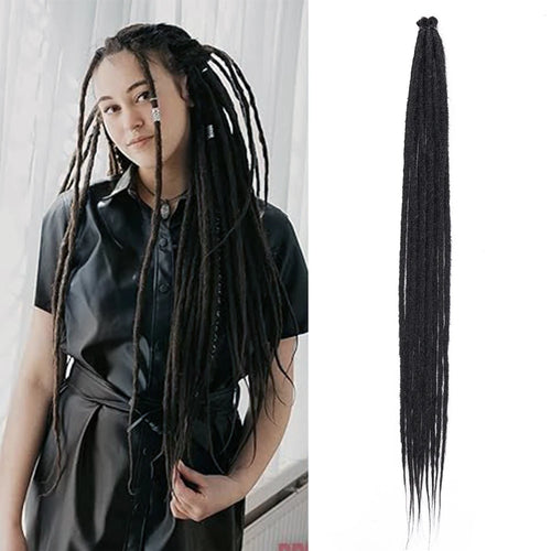 Synthetic Dreadlock Extensions 10 Root/pack Hippie Single Ended Dreads Ombre Loc Extensions 24 Inch Reggae Style Crochet Hair