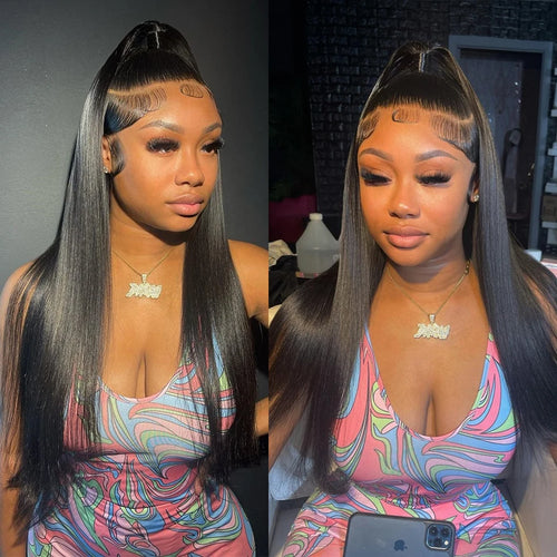 30 32inch Straight Lace Front Human Hair Wig 13x4 13X6 Transparent Lace Frontal Wig Brazilian 5x5 Closure Cheaper Wigs For Women