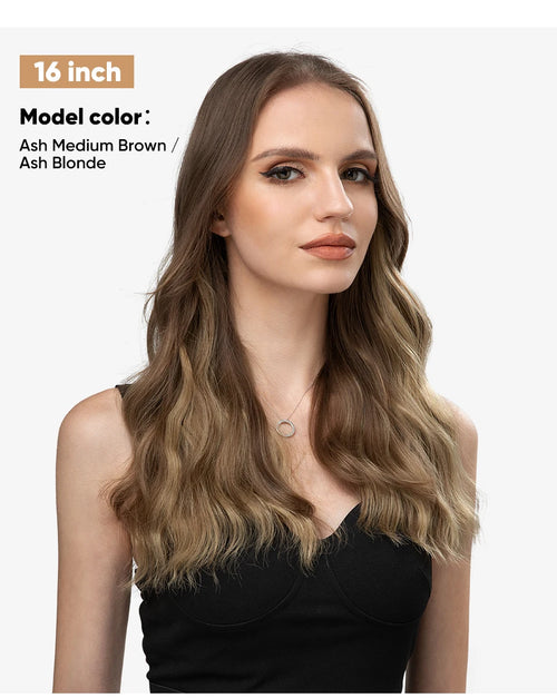 SARLA Synthetic Wave Invisible Wire With Clips Hair Extensions Fish Line Natural Blonde Clip In Hairpiece Fake Hair Piece