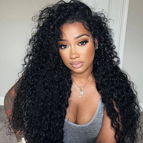 250 High Density Curly 13x6 Hd Lace Frontal Human Hair Wigs Invisible Strap Pre Plucked Deep Wave 360 Lace Front Wig Human Hair