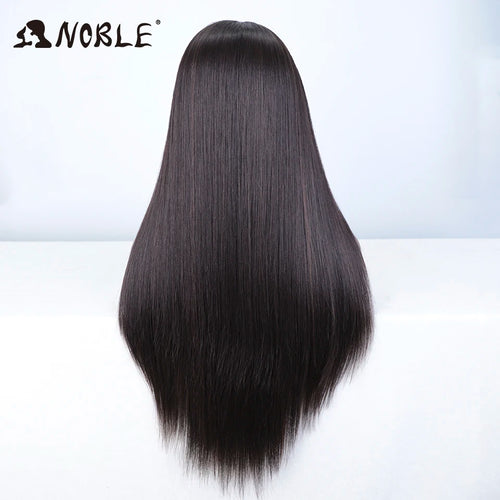 Noble Synthetic Lace Front Wig 13X7 Straight Baby Hair Wig 30 Inch Lace Wig For Women Lace Front Wig Ombre Blonde Cosplay Wig