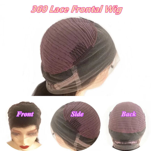 Blonde Highlight 13x4 13x6 360 Short Human Hair Wigs Brazilian Remy Ombre Brown Lace Wig Glueless Silk Top Human Hair Wigs