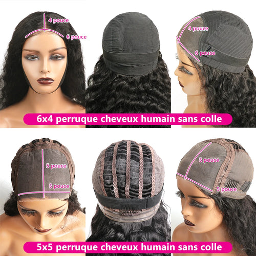 36 34 Inch Deep Wave Frontal Wig 13X6 Lace Brazilian Human Hair Wig 13x4 Lace Frontal Wig Kinky Curly Human Hair Wig For Women
