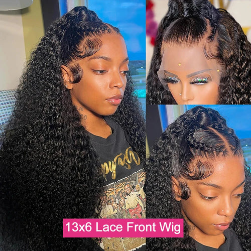 250 High Density Curly 13x6 Hd Lace Frontal Human Hair Wigs Invisible Strap Pre Plucked Deep Wave 360 Lace Front Wig Human Hair