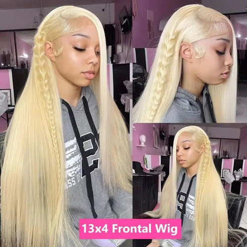 30 32 Inches HD Transparent 613 Blonde Straight 200 Density 13x4 13x6 Lace Front Human Hair Wigs For Women