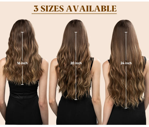 SARLA Synthetic Wave Invisible Wire With Clips Hair Extensions Fish Line Natural Blonde Clip In Hairpiece Fake Hair Piece