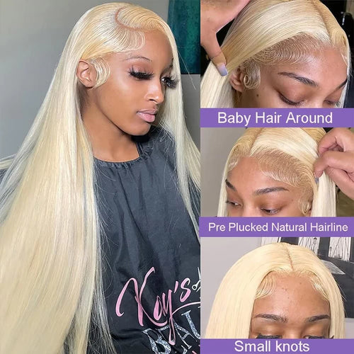 Wiggogo 30 Inches Lace Frontal Wigs Bone Straight Lace Front Wigs 13X4 13X6 Blonde 613 Lace Front Human Hair Wigs For Women